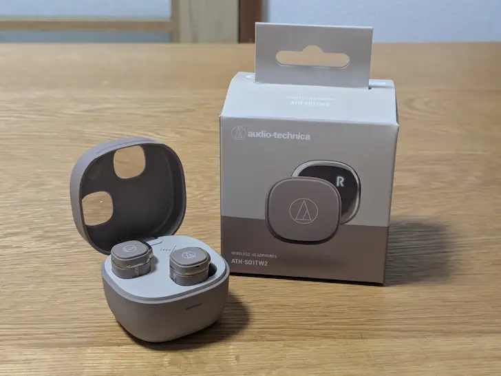 オーディオテクニカATH-SQ1TW2本体と外箱